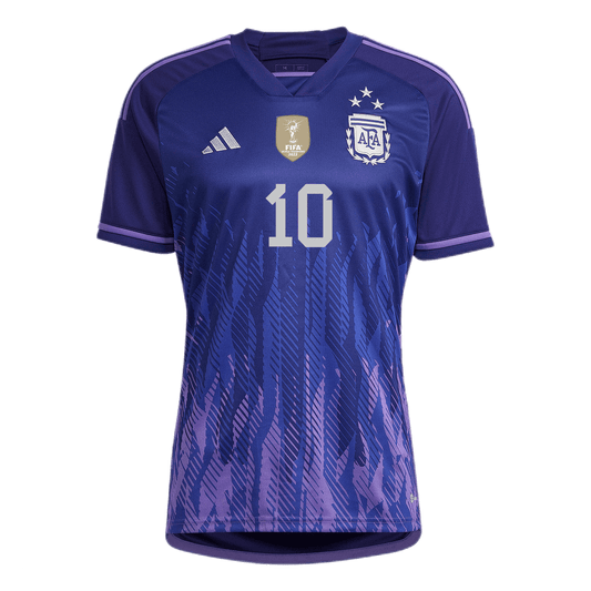 MESSI #10 Argentina 3 Stars Away Soccer Jersey 2022